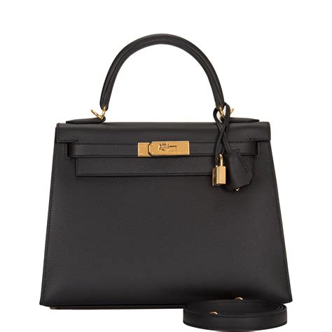 hermes kelly black epsom|hermes kelly leather bag.